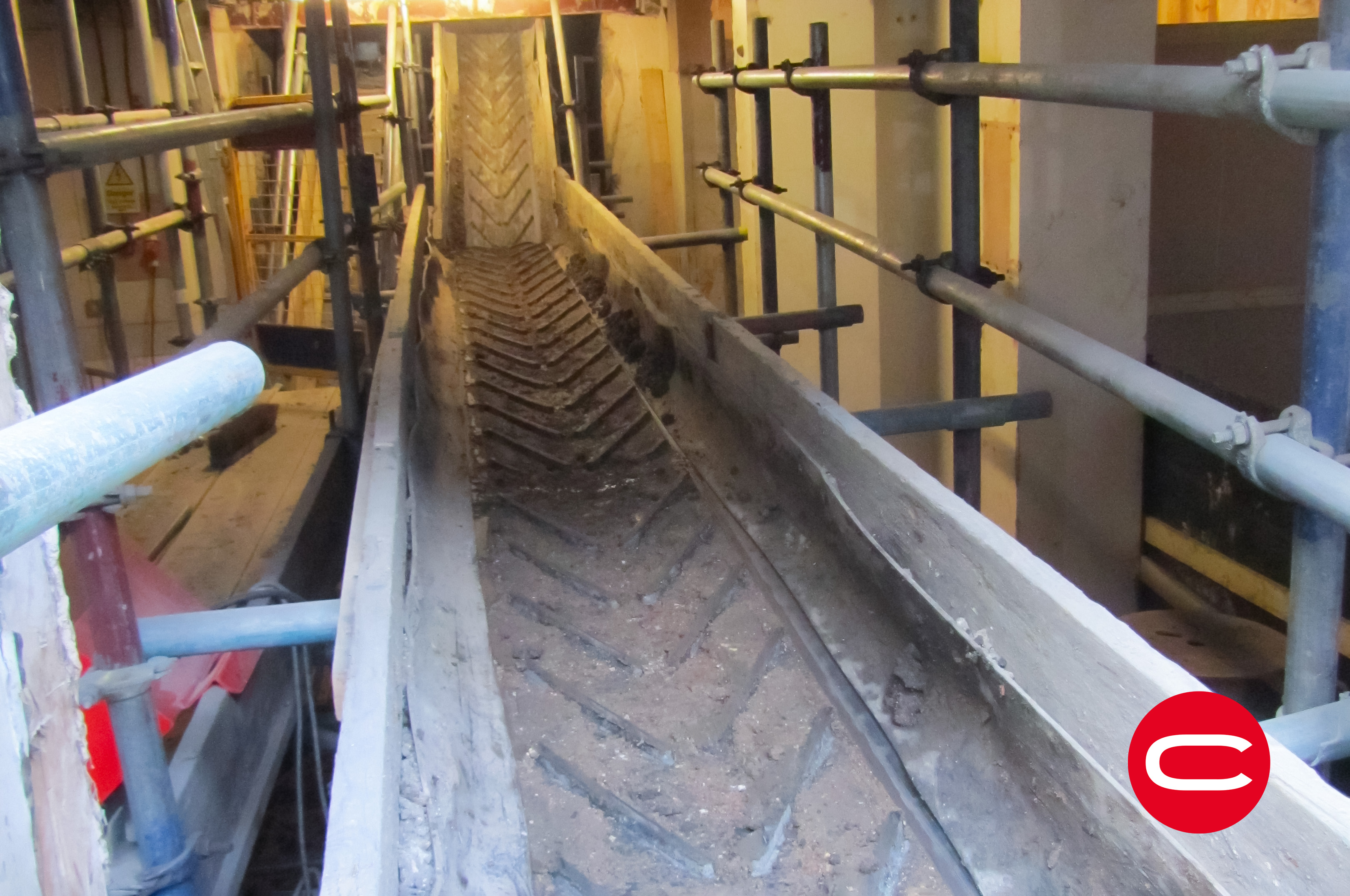Basement Excavation : Grade II listed conversion to hotel [Bespoke conveyor]